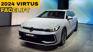 Volkswagen Virtus Facelift Launch in India  2024 Model Virtus with Adas and more [upl. by Anneirda]