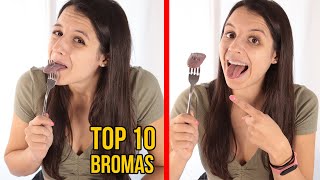 TOP 10 BROMAS 2020 MÁS GRACIOSAS  Guerra de bromas Natalia y Mayden [upl. by Aihsema514]