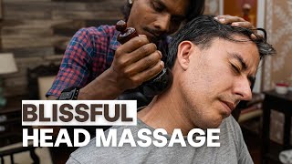 💈SATISFYING Head and Neck ASMR Indian Massage from Master Cracker [upl. by Tamarra]