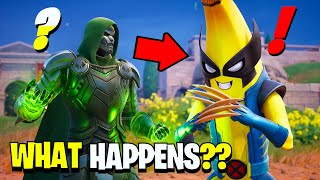 Boss Dr Doom Meets Boss Peelverine in Fortnite [upl. by Matheny]