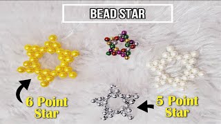 Make 5 amp 6 Point Beaded STAR  CraftStack [upl. by Nugesulo213]