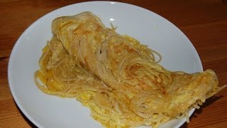 OMELETTE AU SPAGHETTI TRÈS RAPIDE [upl. by Fitz]