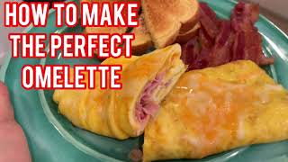 How To Make The PERFECT Omelette Ham and Cheese omelet [upl. by Freyah]