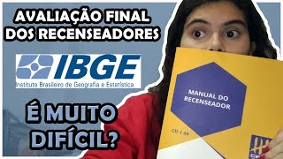 IBGE 2022  SOBRE A AVALIAÃ‡ÃƒO FINAL DOS RECENSEADORES REUPLOAD [upl. by Peltier974]