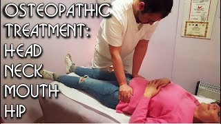 💆 Osteopathic treatment Head Neck Mouth Hip and Lower Back  ASMR video [upl. by Faludi516]