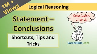 Statement and Conclusion  Tricks amp Shortcuts for Placement tests Job Interviews amp Exams [upl. by Canning249]