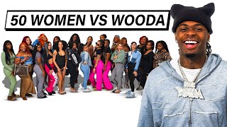 50 WOMEN VS 1 YOUTUBER WOODA [upl. by Annayoj]