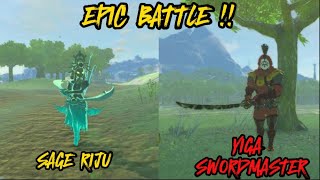 The Legend of Zelda  Yiga Blademaster VS Sage Riju [upl. by Adiaroz521]