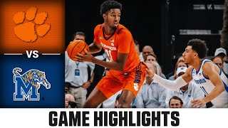 Clemson vs Memphis Game Highlights  202324 ACC Mens Basketball [upl. by Lonnie]