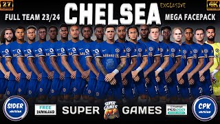 CHELSEA Facepack Full Team Season 2324 26 Player PES 2021  SIDER ◆ CPK  ⚽ أحدث أوجه تشيلسى 2023 [upl. by Neumeyer167]