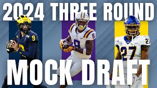 3 ROUND 2024 NFL Mock Draft WITH TRADES  2024 NFL Mock Draft [upl. by Ahsehat]