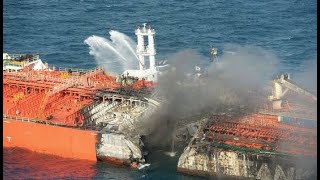 Biggest Oil Tanker Ships In Extreme Storm Tanker Ships Collision amp Crashing In Fire [upl. by Appleby]