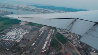 United 777200ER Almost Empty Summer Evening Takeoff from Newark [upl. by Otter]