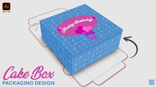 How to Design Cake Box Packaging with Printing Layout in ADOBE ILLUSTRATOR HINDI Tutorial [upl. by Scheider702]