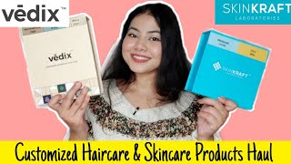 Customized Haircare and Skincare Haul  VEDIX AND SKINKRAFT Amazon Beauty Haul Beauty Cuddle [upl. by Smoht582]