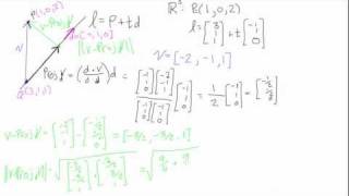 Find the distance from a point to a line using projections in linear algebra [upl. by Nolrah]