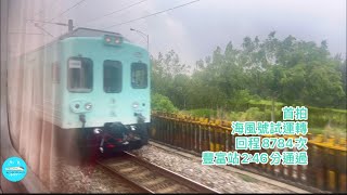 202487 首拍海風號試運轉回程8784次彰化往富岡基地列車影片 [upl. by Glarum]