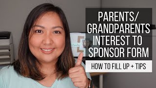 CANADA PARENTSGRANDPARENTS INTEREST TO SPONSOR FORM  How to fill up  TIPS [upl. by Liartnod675]