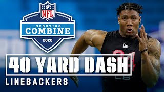 Linebackers Run the 40Yard Dash at the 2020 NFL Scouting Combine [upl. by Ajna]