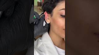 Two Helix piercing in one day  helixpiercing piercingartist girlpiercing [upl. by Brewer]