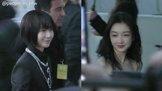 Doona Bae 배두나 amp Dongyu Zhou 周冬雨  Louis Vuitton Fall Winter 2425 fashion show in Paris  05032024 [upl. by Mientao339]