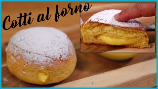 BOMBOLONI AL FORNO Sofficissimi ripieni di Crema Pasticcera [upl. by Jonati]