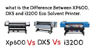 Difference between Xp600 DX5 and i3200 Eco Solvent Printer  Xp600 vs DX5 vs i3200 Eco Solvent [upl. by Buffy]