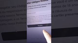 LIBERADO ROBLOX DOANDO CODIGOS DE ROBUX GRÁTIS shorts [upl. by Florette]