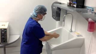 CVTC Scrubbing Gloving and Gowning Part 1 Scrubbing [upl. by Ahtaela221]