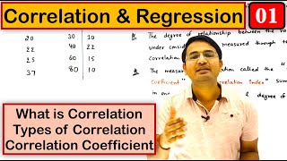 Types of correlation amp what is correlation coefficient Correlation and Regression part1 [upl. by Reffotsirhc]