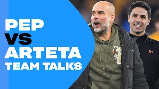 Pep v Artetas Team Talk Styles  Who Comes Out on Top  All or Nothing [upl. by Nydroj614]