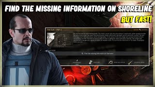 FIND THE MISSING INFORMATION ON SHORELINE  EFT  PEACEKEEPER TASK THE CULT PART 1  1211 [upl. by Aihsein]