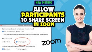 How to allow participants to share screen in zoom 2024 [upl. by Larochelle]