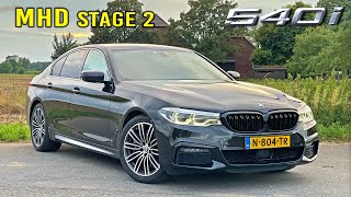 BMW 540i G30 DIY TUNED with MHD STAGE 2  REVIEW on AUTOBAHN [upl. by Emmeline]