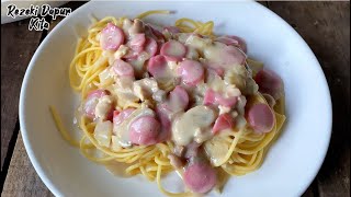 Spaghetti Carbonara Cara2 Kampung  Resepi Ni Memang Kena Dengan Selera [upl. by Arnaud906]