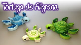 Tortuga marina de filigrana  Quilling sea turtle [upl. by Reiche]