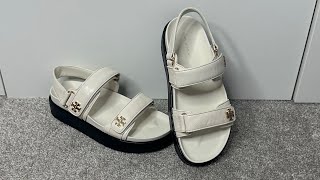 UNBOXING  TORY BURCH Kira Sport Sandals [upl. by Telimay761]