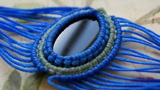 A Different Macrame Style of Adding a New Color Around Your Cabochon [upl. by Uon]