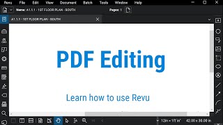 Bluebeam Revu PDF Editing [upl. by Euqnomod]