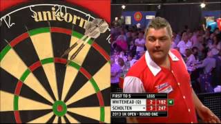 PDC Uk open 2013  First Round  Scholten vs Whitehead [upl. by Endor]