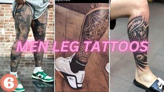 Tattoo Ideas  Leg Tattoo Design Ideas for Men [upl. by Nnaarual]