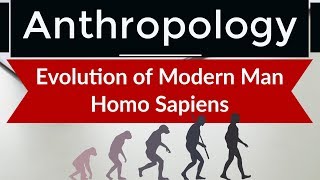 Anthropology  Evolution of Modern Man Homo Sapiens from ancestors  Lectures for IAS optional [upl. by Miculek]