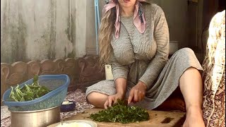 Cooking local buttermilk soup‌ In the courtyard of a village house🥣 [upl. by Dumah891]