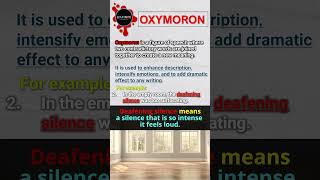 What is OXYMORON🤔Why is it used Learn with examples shortsyoutube oxymoron [upl. by Nnaesor]