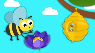 Bee Song  Nursery Rhymes For Children  kidsart [upl. by Fisuoy]