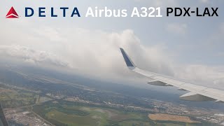 Delta Airlines A321 PDXLAX takeoff and landing footage [upl. by Elcarim326]