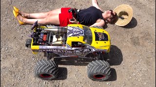 RCMAX 80cc SUPREME GAS ENGINE  RAMINATOR MONSTER TRUCK  PRIMAL RC  RC ADVENTURES [upl. by Nennarb]