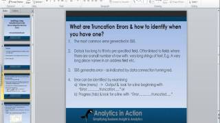 Identifying amp Fixing Truncation Errors in SQL Server Integration Services SSIS [upl. by Rhett65]