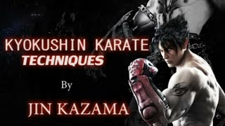 JIN KAZAMA KYOKUSHIN KARATE TECHNIQUES [upl. by Berkshire227]