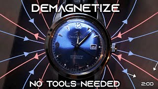 How to demagnetize a watch WITHOUT a demagnetizer tool at home for FAST mechanical and automatic [upl. by Ragse]